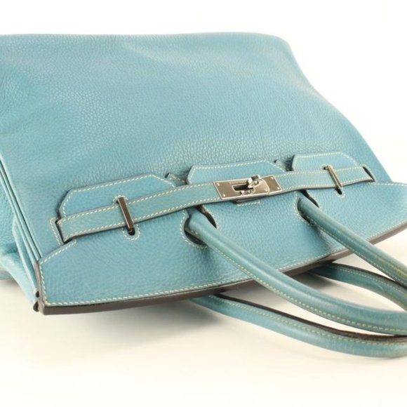 Hermès Blue Jean Togo Leather Birkin 35 PHW 6H1028 - Picture 7 of 12